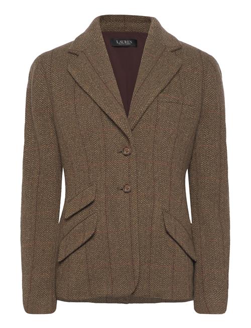 Wool-Blend Herringb Tweed Blazer Lauren Ralph Lauren Brown