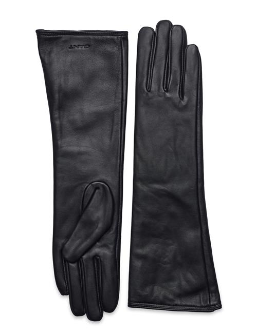 Long Leather Gloves GANT Black