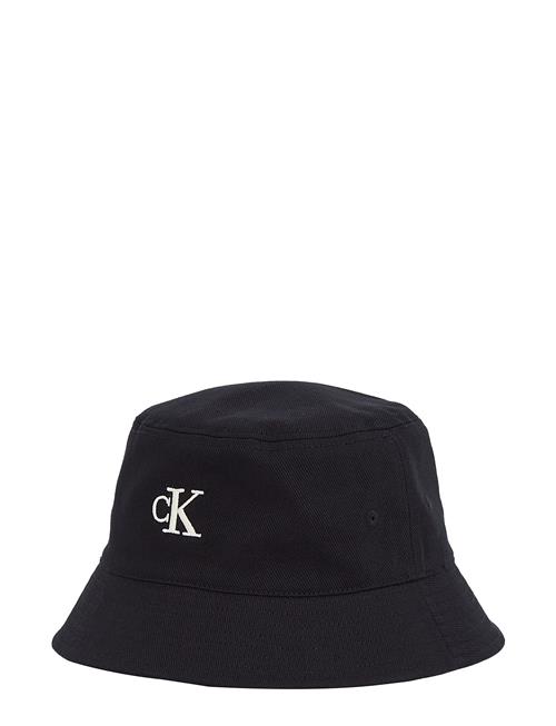 Embroidered Monogram Bucket Hat Calvin Klein Black