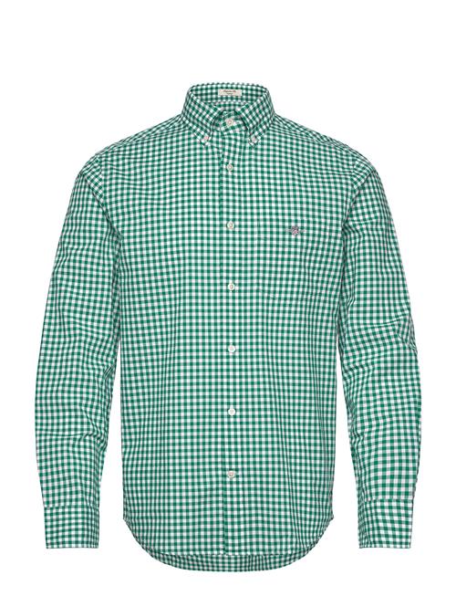 Reg Poplin Gingham Shirt GANT Green