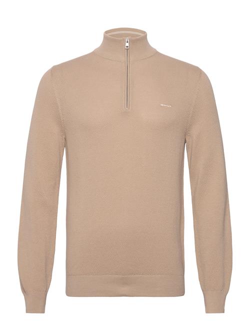 Cotton Pique Half Zip GANT Beige