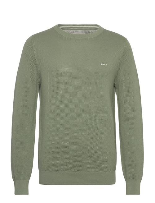 Cotton Pique C-Neck GANT Khaki