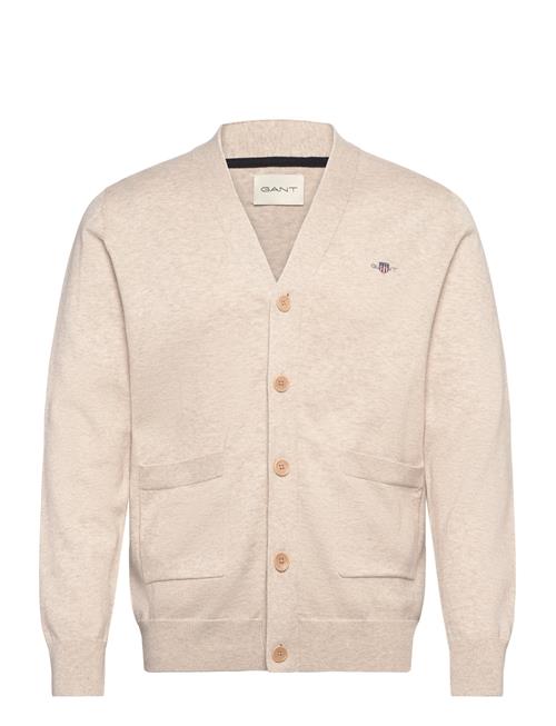 Classic Cotton V-Cardigan GANT Cream