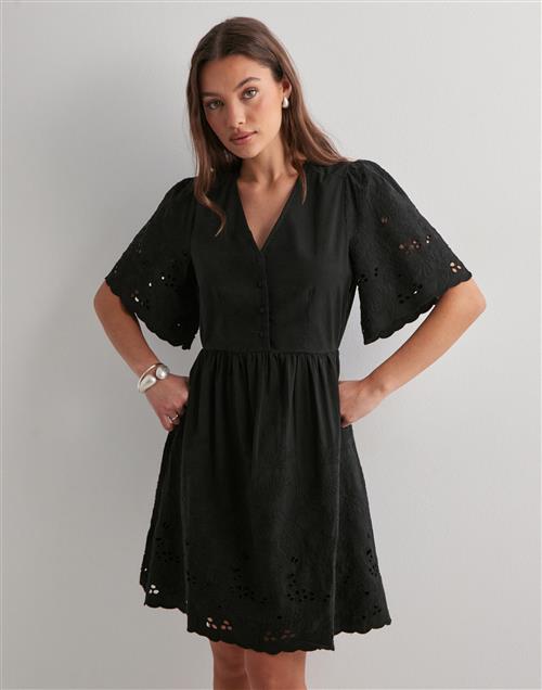 Selected Femme - Sort - Slfdahlia Ss Short Broderi Dress No