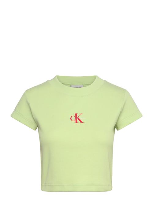 A- Monogram Baby Tee Calvin Klein Jeans Green