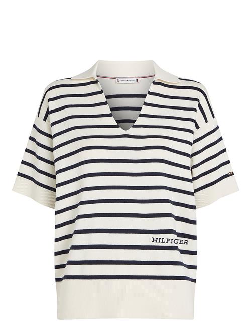 Co Full Needle Polo Ss Swt Tommy Hilfiger Patterned