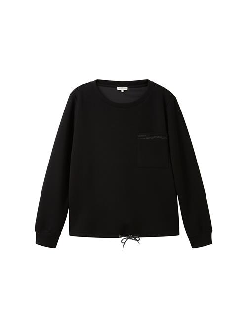 TOM TAILOR Sweatshirt  sort / sølv