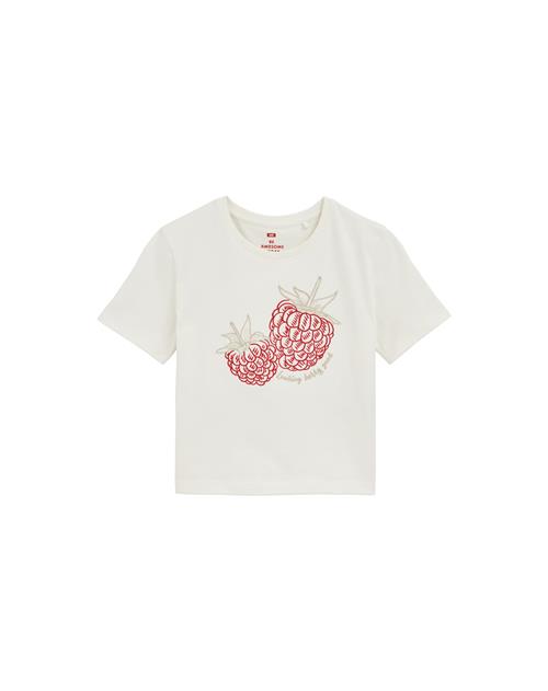 WE Fashion Bluser & t-shirts  khaki / rubinrød / hvid