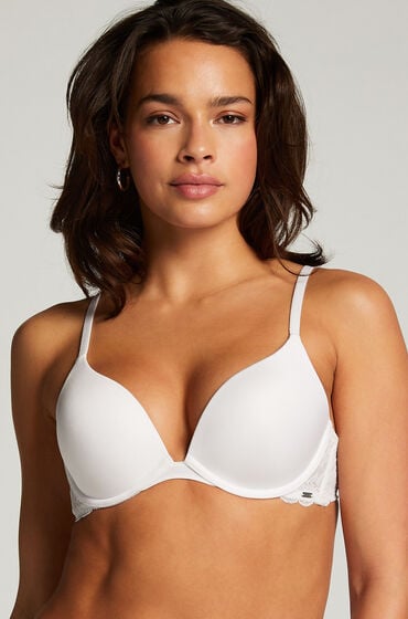 Hunkemöller Formstøbt push-up bøjle-bh Angie Hvid
