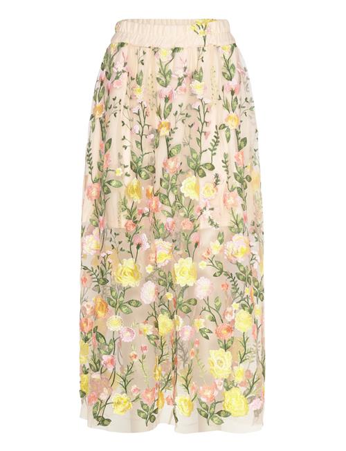 Fuschia Skirt A-View Patterned