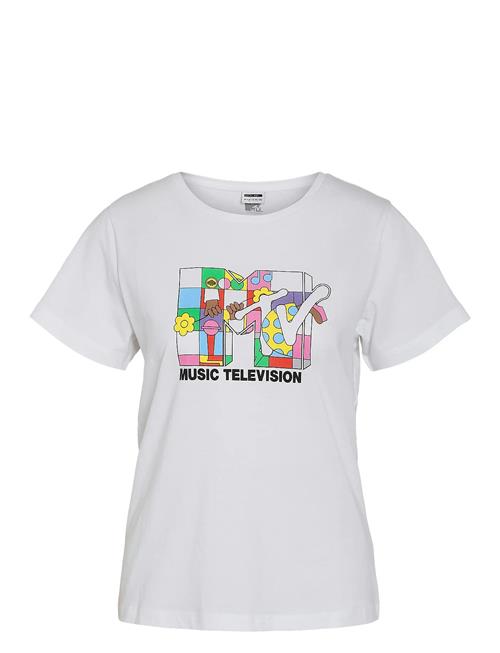 Nmnate S/S Mtv T-Shirt Jrs Fwd NOISY MAY White