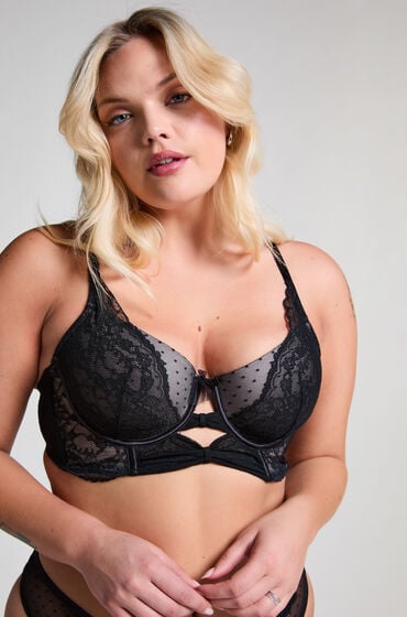 Hunkemöller Formstøbt longline bøjle-bh Juliette sort