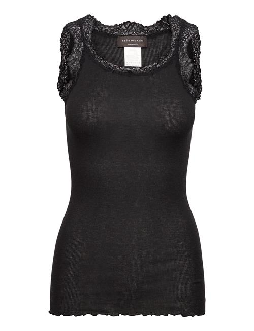Rwburlington Wool Sl Lace Top Rosemunde Black