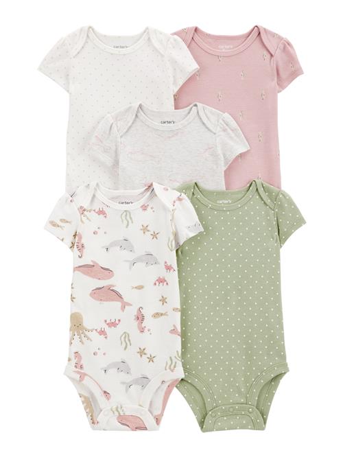 Carter's Sparkedragt/Body  grå / lysegrøn / lyserød / hvid