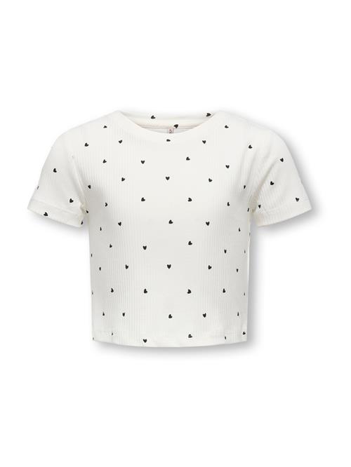 Se ONLY GIRLS Bluser & t-shirts 'KOGBella'  sort / hvid ved About You