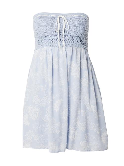 HOLLISTER Kjole  lyseblå / hvid