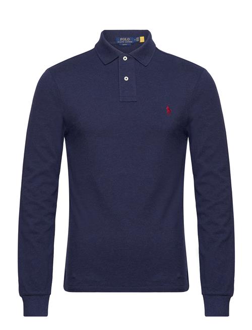Slim Fit Mesh Long-Sleeve Polo Shirt Polo Ralph Lauren Navy