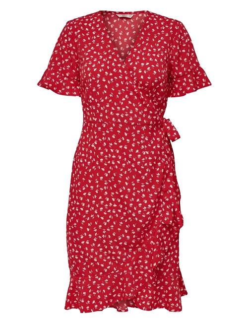 Onlolivia S/S Wrap Dress Wvn ONLY Red