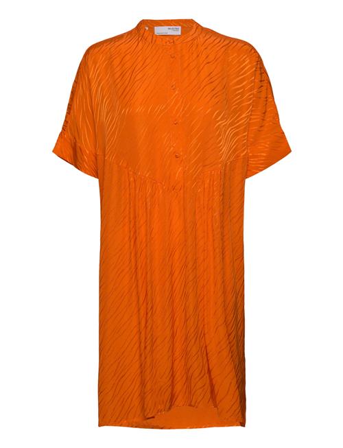Slfabienne-Viola Ss Over Dress B Selected Orange