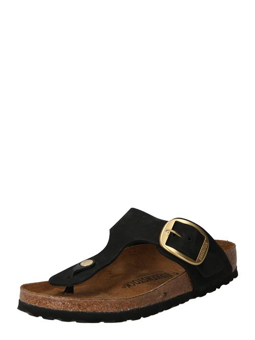 BIRKENSTOCK Klipklappere 'Gizeh Big Buckle'  guld / sort