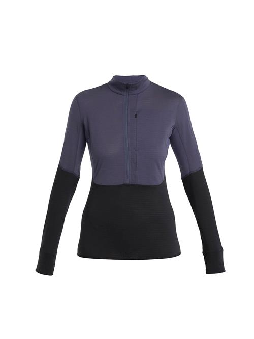ICEBREAKER Sportsweatshirt '200 Realfleece Descender'  mørkelilla / sort