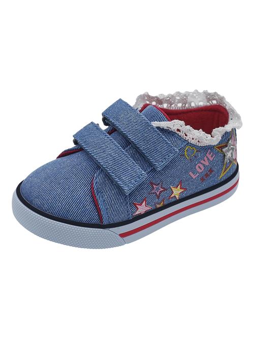 Chicco Sneakers 'Comma'  blue denim / lilla / carminrød / sølv