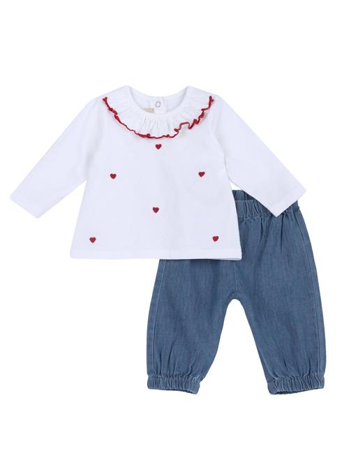 Chicco Sæt  blue denim / rød / hvid