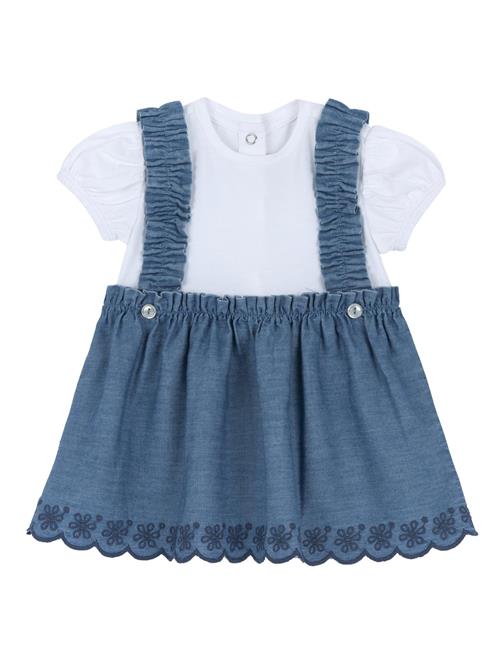 Chicco Kjole  blue denim / hvid