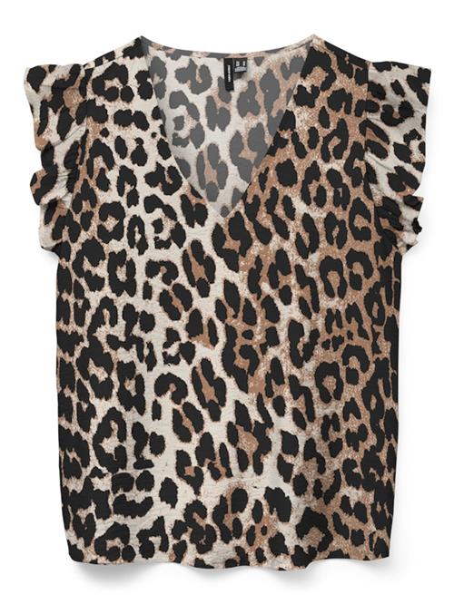 VERO MODA Bluse 'VMJOSIE'  creme / brun / sort