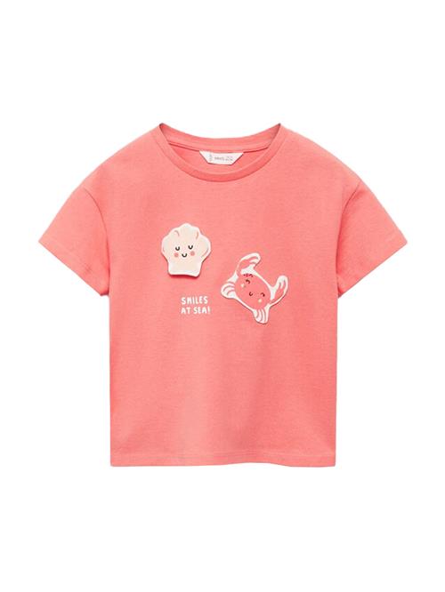 MANGO KIDS Bluser & t-shirts 'CRAB'  creme / koral / hvid
