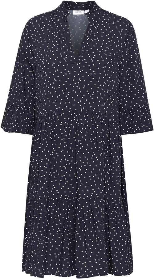 SAINT TROPEZ Sommerkjole 'Eda'  navy / hvid