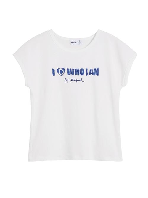 Desigual Shirts 'Who I Am'  blå / hvid