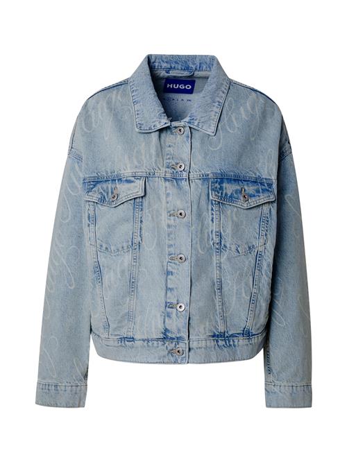 HUGO Overgangsjakke 'Lou'  blue denim / hvid