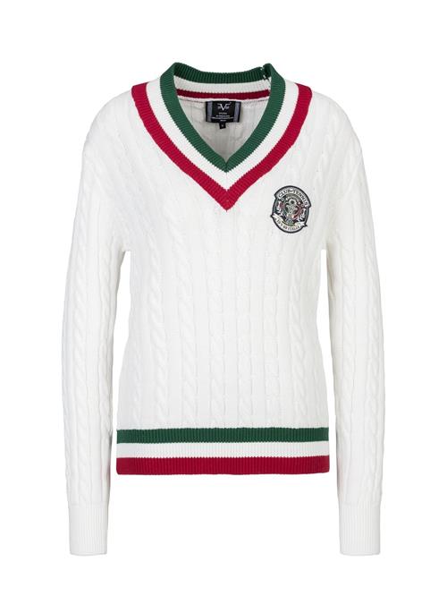 19V69 ITALIA Pullover 'Marisa'  marin / gran / mørkerød / offwhite