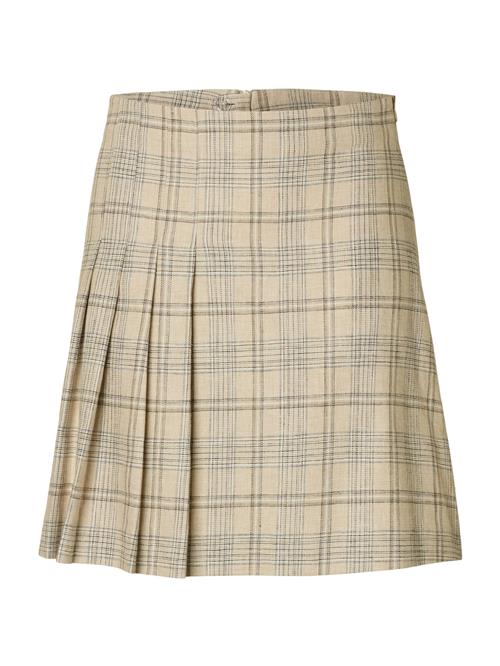 SELECTED FEMME Nederdel 'SLFGAJO'  beige / marin / brun