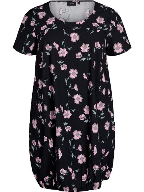 Zizzi Kjole 'JEASY'  græsgrøn / pink / sort