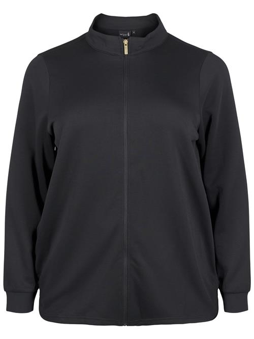 Active by Zizzi Sportssweatjakke 'Ahune'  gylden gul / sort