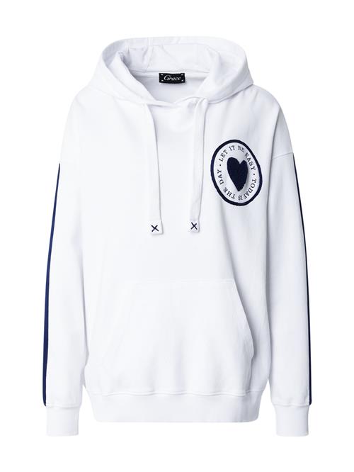 Grace Sweatshirt  navy / hvid