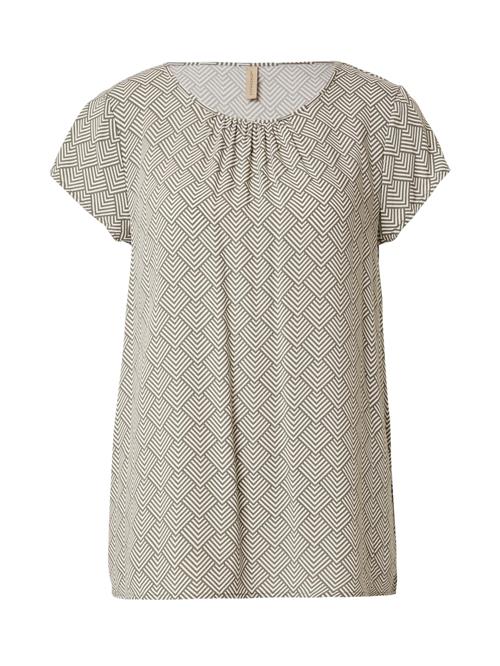Soyaconcept Bluse 'POSH 1'  oliven / hvid