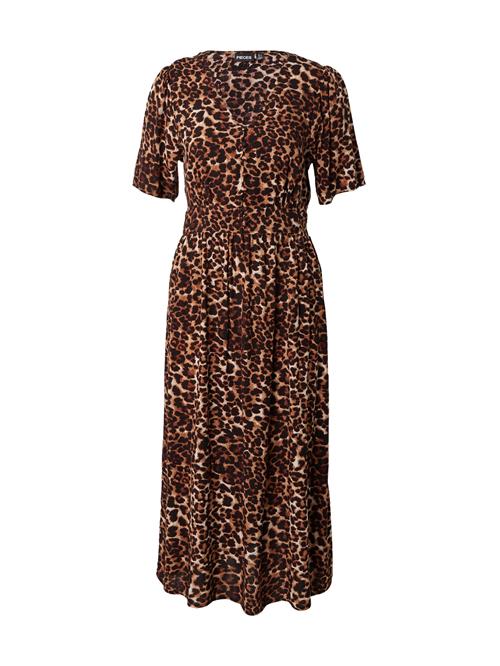 PIECES Sommerkjole 'PCTALA'  creme / cognac / brokade / sort