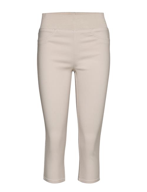 Capri Pants From Freequent In A Soft Material. The Pants Have A Simple Silhouett FREE/QUENT Beige
