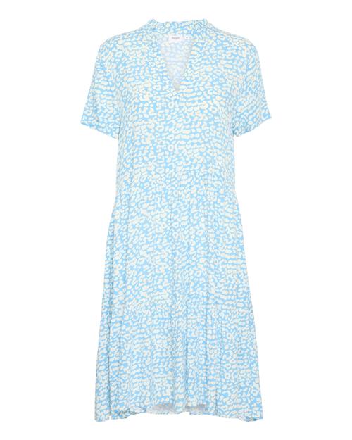 SAINT TROPEZ Blusekjole 'Eda'  aqua / hvid