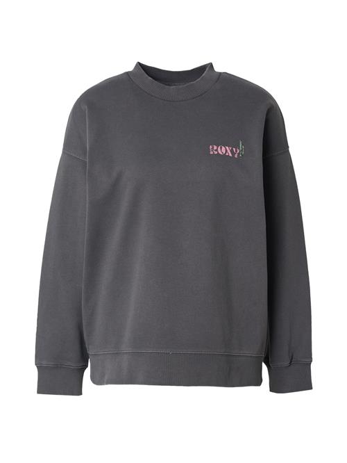 ROXY Sweatshirt 'LINEUP'  mørkegrå / grøn / lyserød / hvid