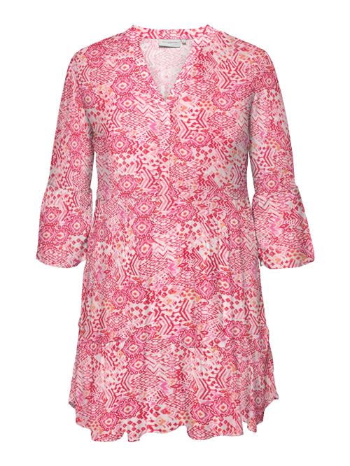 ONLY Carmakoma Kjole 'CARMarrakesh'  pink / lyserød / orangerød / hvid