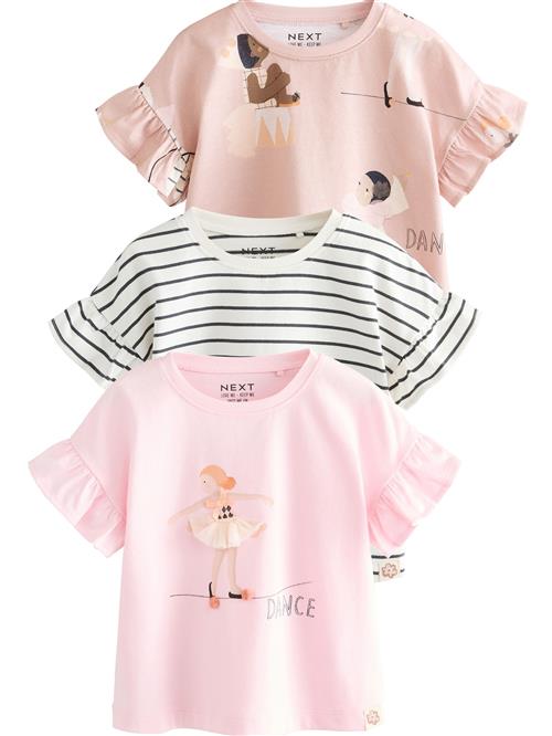 Next Bluser & t-shirts  lysebrun / pink / sort / hvid
