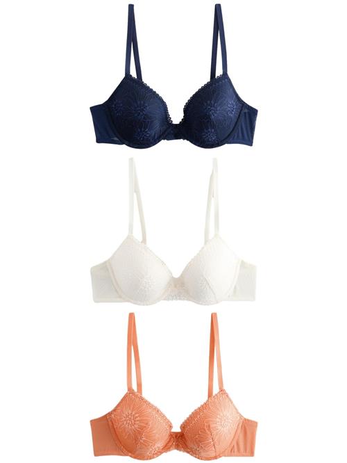 Next BH  navy / orange / hvid