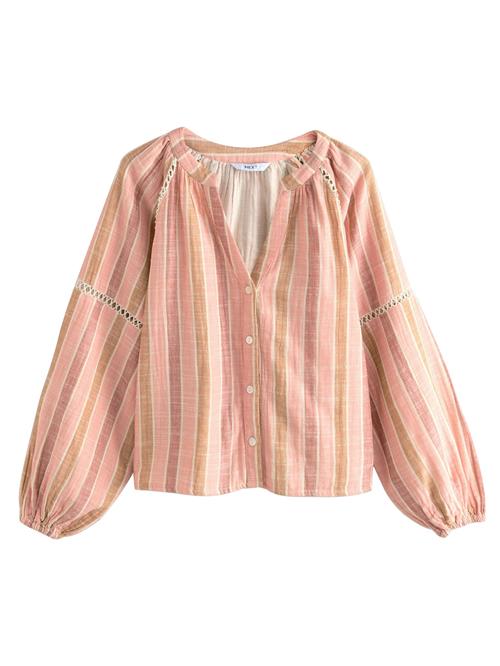 Next Bluse  brun / lyserød / mørk pink / offwhite