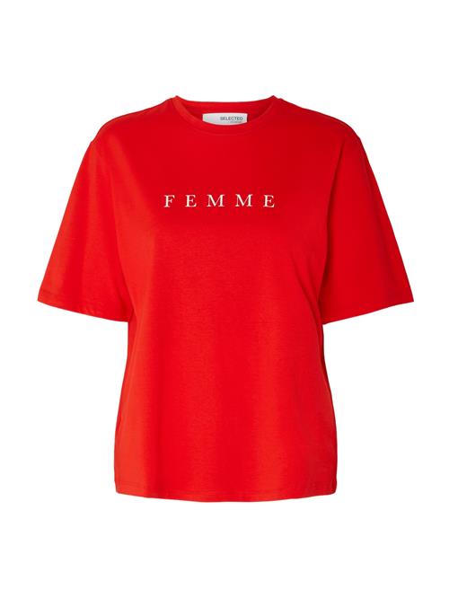 SELECTED FEMME Shirts 'SLFVILJA'  brandrød / hvid