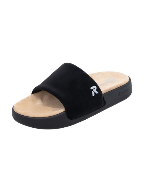 Rieker Sport Pantoletter  sort / hvid