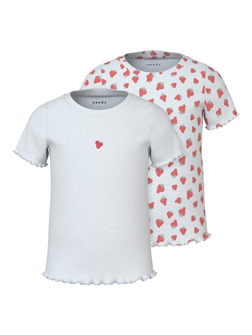 NAME IT Bluser & t-shirts 'NMFVEMMA'  grøn / kirsebærsrød / hvid